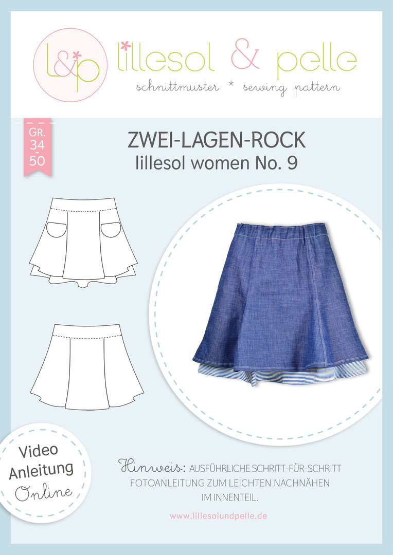 Zwei-Lagen-Rock • women No.9 • Papierschnitt • lilliesol & pelle