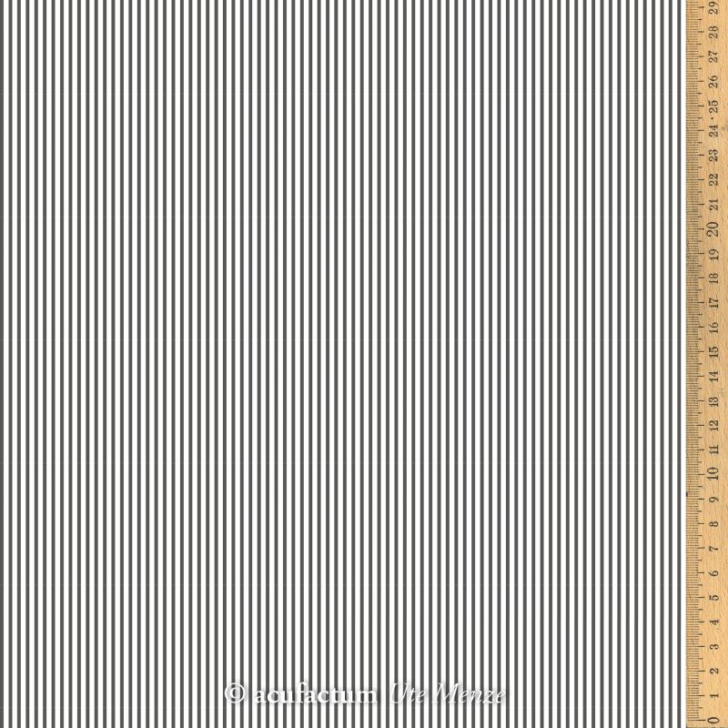 acufactum • Baumwollstoff • Streifen • anthrazit-weiß