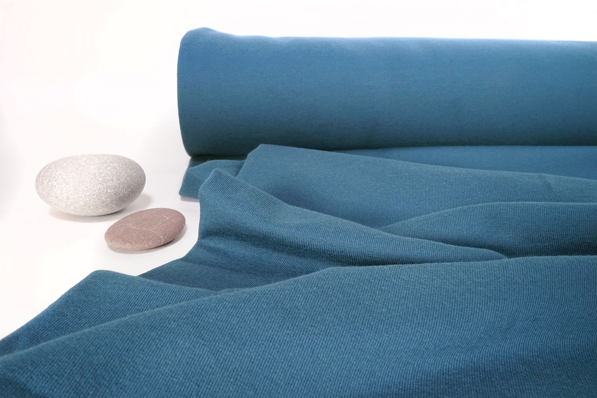 Baumwoll French Terry • uni • admiralblau • aufgeraut