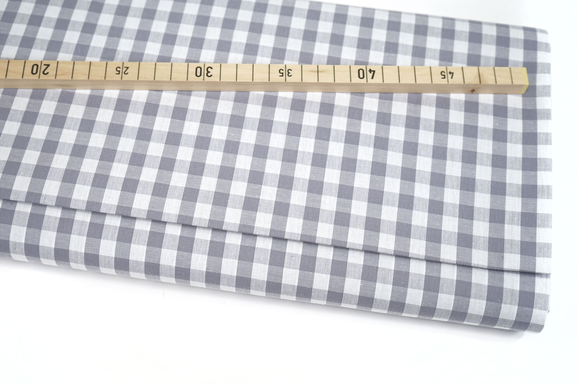 Baumwoll Popeline • Gingham grau • Marin y Carbonell