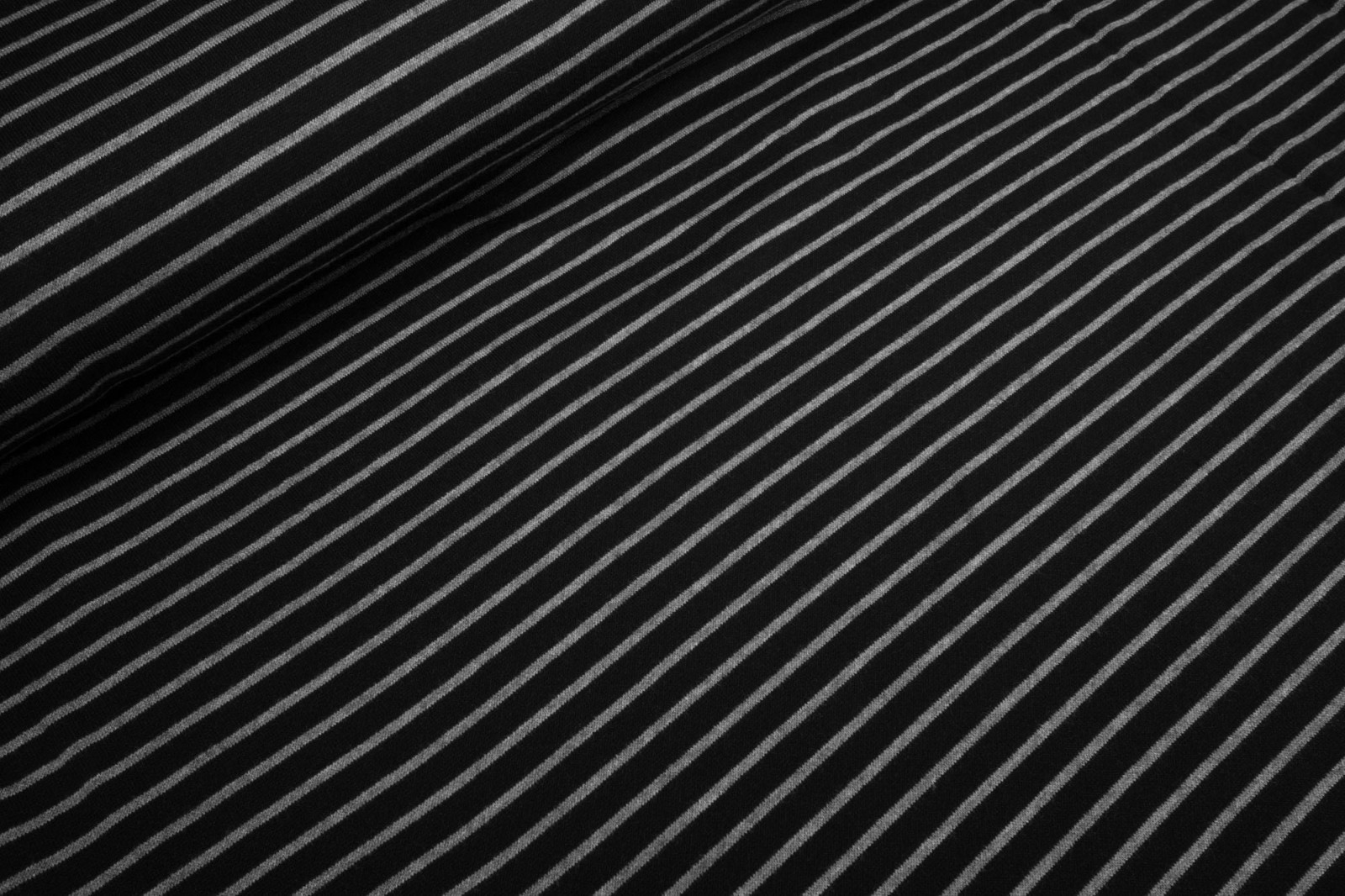 Strickstoff Streifen grau schwarz