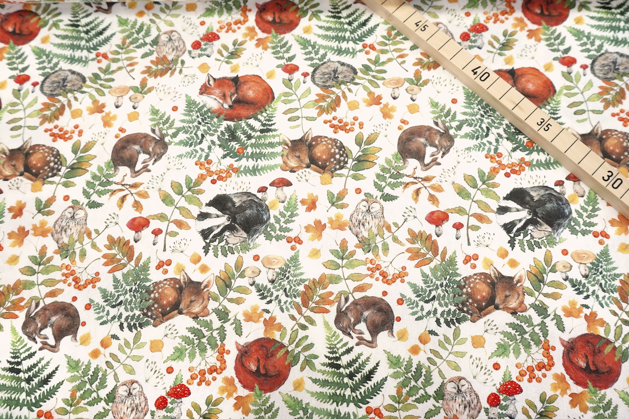 Acufactum • Baumwollstoff • Schlafende Tiere • by Sophia Drescher