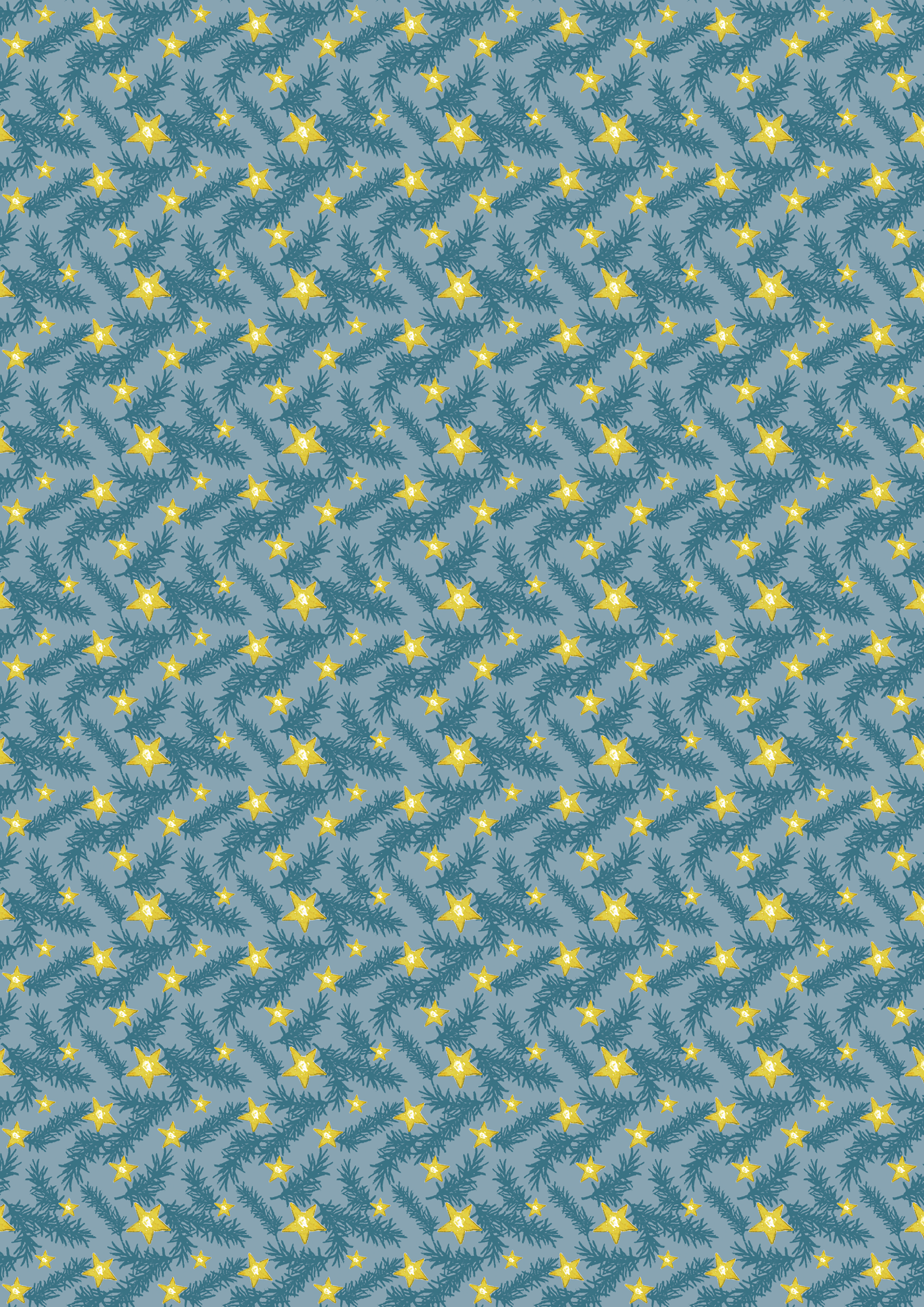 acufactum • Baumwollstoff • Sterne und Tanne • Daniela Drescher