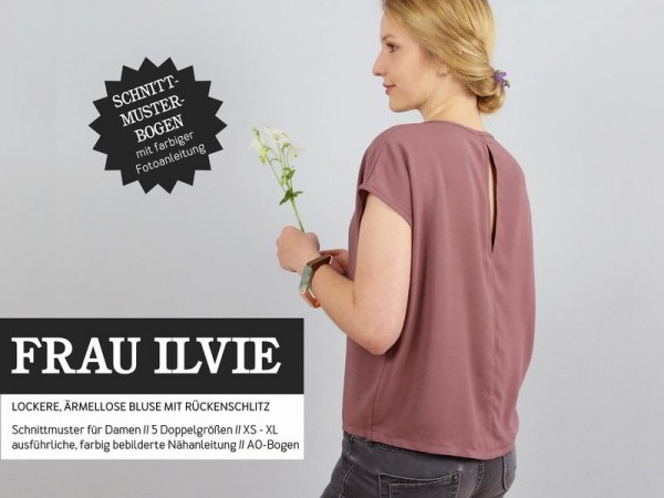FRAU ILVIE • Bluse Rückenschlitz, Papierschnitt, Deckblatt