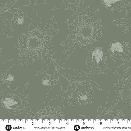 andover • Stephanie Organes • Color Me Whispered • Protea Whisper Olive Green