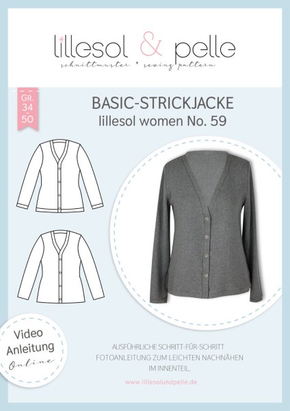Basic-Strickjacke • women No.59 • Papierschnitt • l&p