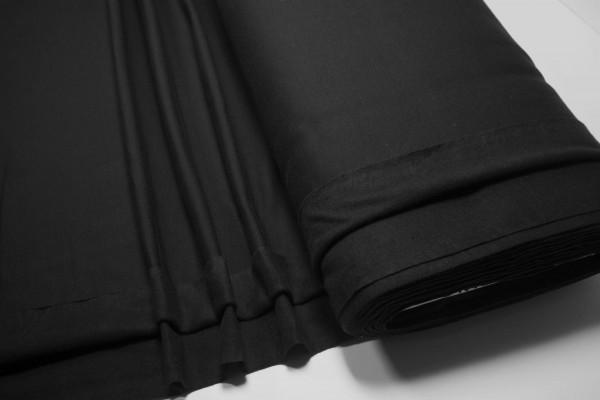 Sweatshirt Stoff schwarz uni / B-Ware (ausgeblichen im Stoffbruch!)