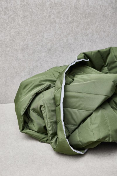 Thelma Thermal Quilt • Green Khaki Strip • Mind the Maker