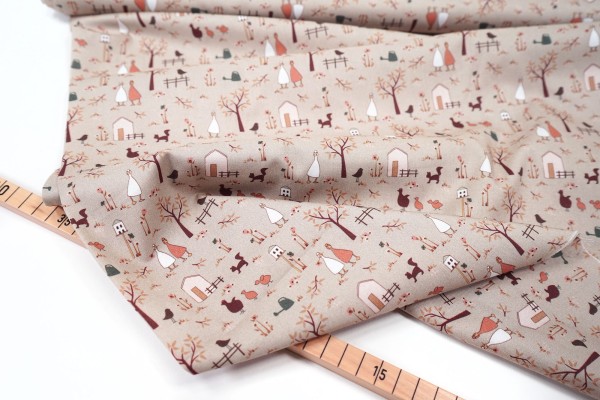 Windham Fabrics • Petite Jeanne • Prairie Walk Taupe • L'Atelier Perdu