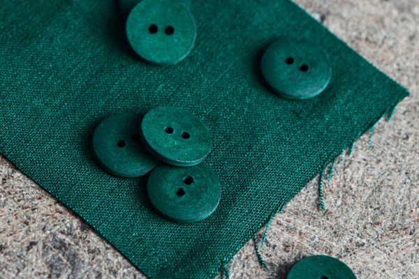 Knopf • Curb Cotton Button • mind the MAKER • 18 mm • bottle green