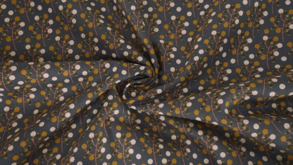 Cotton and Steel Emilia Charlotte Slate Fabric by Megan Carter
