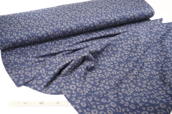 Stoffonkel • Bio-Jacquard • Leo • blau (GOTS)