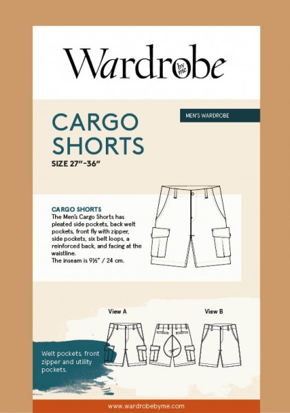 Men's Cargo Shorts, Papierschnitt,Wardrobe by me,Deckblatt