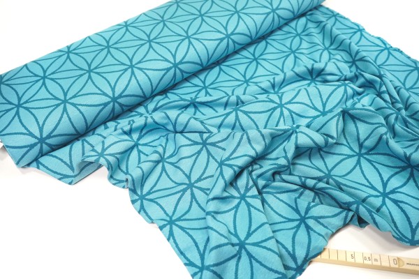 Stoffonkel • Bio-Jacquard • Blume des Lebens (GOTS)