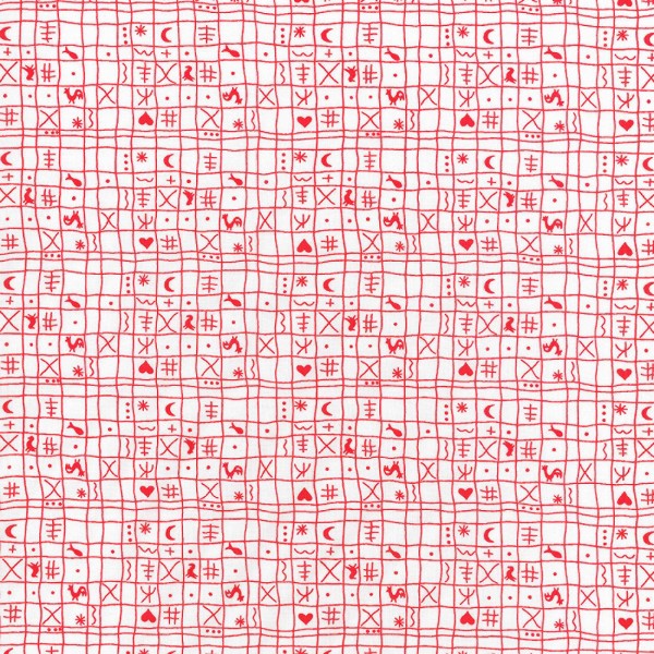 Westfalenstoffe • Hähnchen • weiß rot