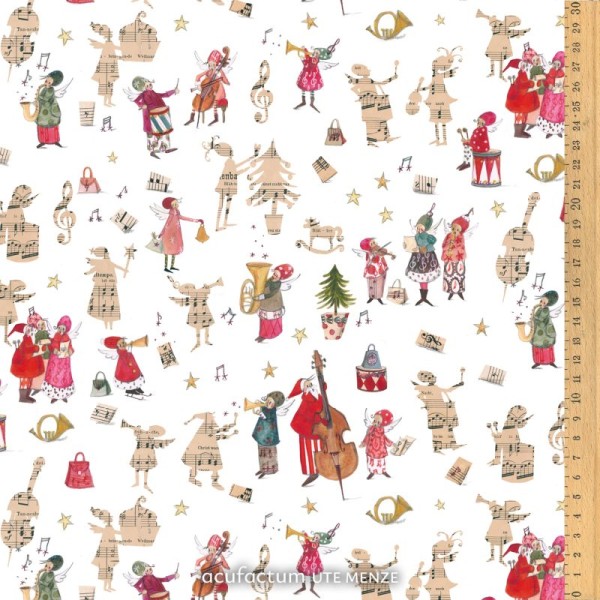 acufactum • Baumwollstoff • Weihnachtsmusikanten • Silke Leffler