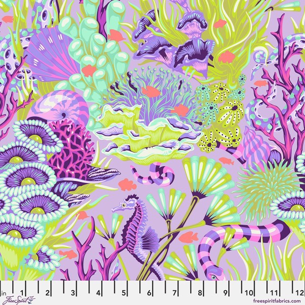 Free Spirit • Tula Pink • Floral Reef • Reef What You Sew • Ultraviolet