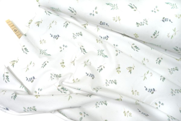 Baumwolljersey • Eucalyptus • weiß