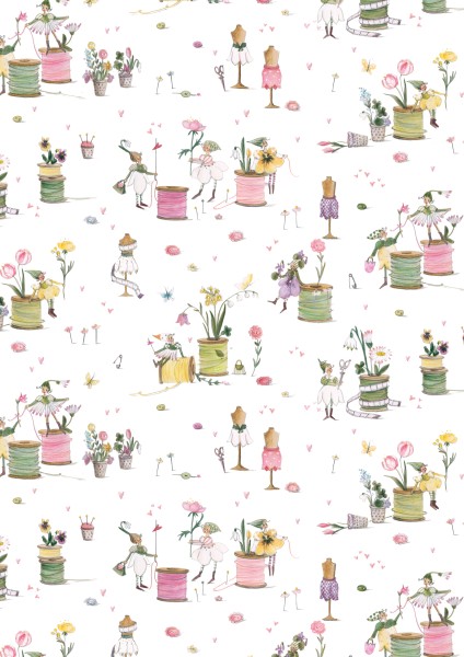 acufactum • Baumwollstoff • Fadenspiel Frühling • Silke Leffler