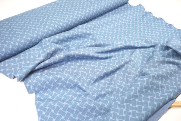 Stoffonkel • Bio-Jacquard • Flechtmuster • jeans (GOTS)