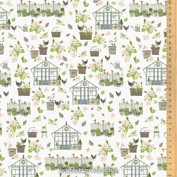 acufactum • Baumwollstoff • Gewächshäuser • Kerstin Heß