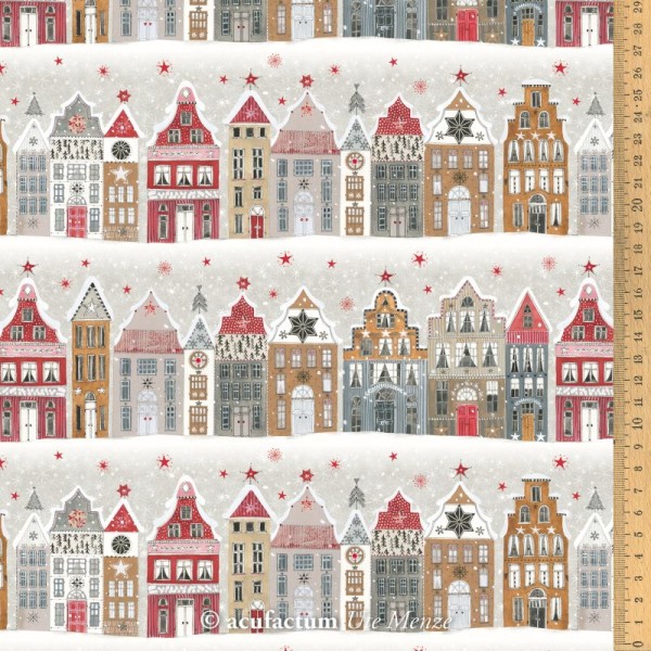 acufactum • Baumwollstoff • Weihnachtsstadt • Kerstin Heß