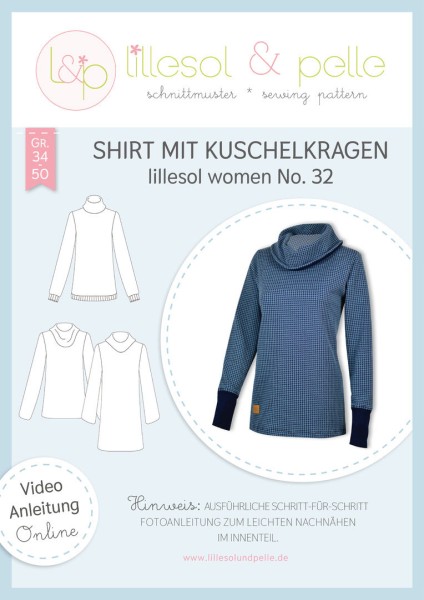 Shirt mit Kuschelkragen • women No.32 • Papierschnitt • lillesol & pelle