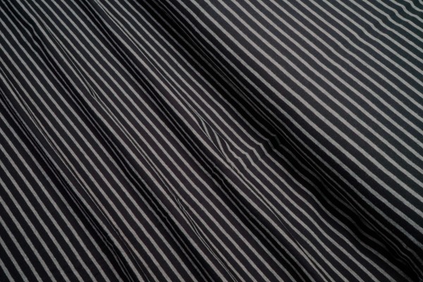 Baumwoll Jersey Streifen grau auf schwarz