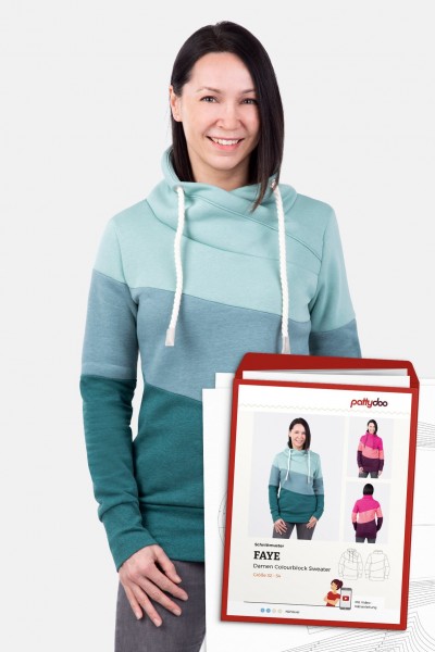 Damen Colourblock Sweater • Faye • Papierschnittmuster • Pattydoo