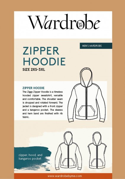 Ziggy Zipper Hoodie,Papierschnitt,Wardrobe by me,Deckblatt